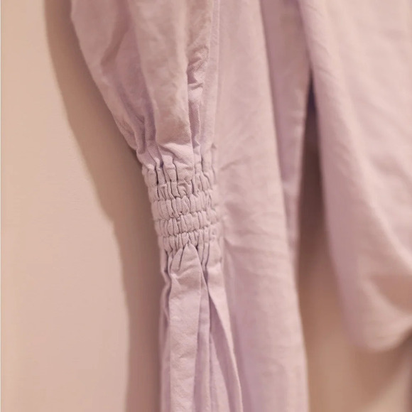 Zara Trafaluc  Collection Sky Blue Wrap Top With Balloon Sleeves - Size XS - Picture 7 of 13